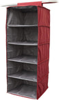 Covermates Keepsakes Hanging Closet Organizer – Heavy Duty Vertical Wardrobe Storage Shelves for Sweaters, Handbags, and Shoes – Acid-Free Interior Lining, Scarlett Red