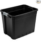 Sterilite 12-Pack Plastic Storage Bins with Lids, Stackable Containers, 27 Gallon, Black