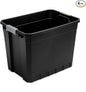 Sterilite 4-Pack Plastic Storage Bins with Lids, Stackable Containers, 27 Gallon, Black