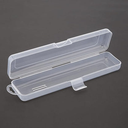 Transparent Tableware Storage Case, Portable Flatware Utensil Box, Clear Cutlery Organziers Container for Travel Camping Picnic (7.8 x 1.8 x 1.1 inch)