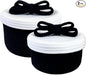 Decorative Storage Baskets with Lids, Small Woven Rope Basket with Lid, Decorative Basket for Home Decor, Dog Toy Storage Baskets with Cute Bow Handle, Black