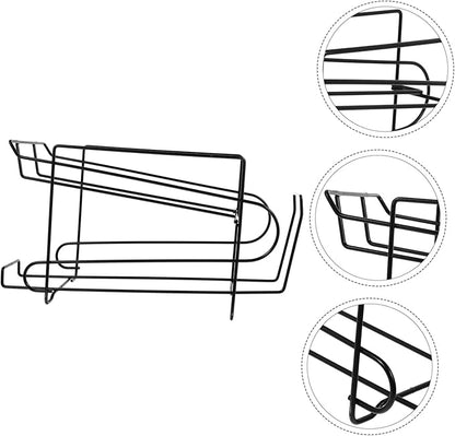 Cabilock 1pc Double Refrigerator Storage Rack for Beer Beverages Black Beverage Organizer for Pantry and Fridge Rolling Design for Easy Access Cans and Bottles Holder
