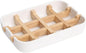 Bamboo Fiber Soap Holder and Soap Dish Combination for Bathroom Bar Soap Holder Sink Deck Bathtub Shower Tray (White)