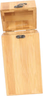 STOBAZA Bamboo Utensil Organizer for Kitchen Drawers Outdoor Camping Cutlery Storage Box Drain Holder Multi-Function Silverware Storage Case for Home and Travel