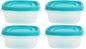 Bundle Rubber Maid Food Storage Containers 1.25 Cup Food Storage Containers 9 Peice Set, Teal Easy Find Lids, 4 Containers, 4 Lids Chalk Pen And Chalk Labels