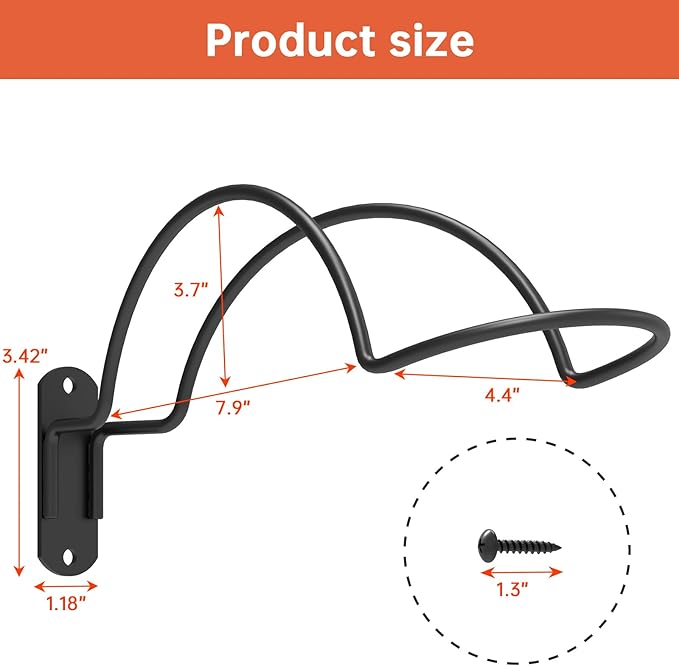 Yuleimy 2-Pack Helmet Holder Wall Mount, Heavy Duty Metal Display Rack for Motorcycle, Equestrian, Baseball & Football Helmets, Multi-Purpose Storage Hanger Hook, Black