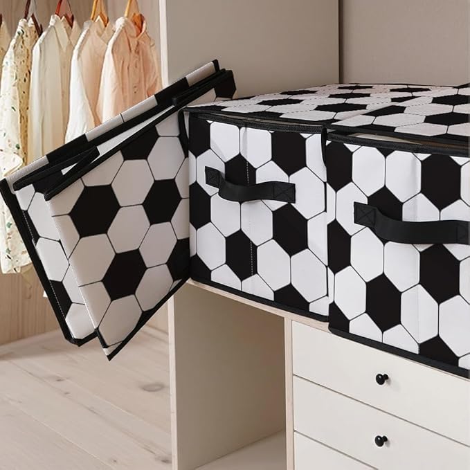Stackable Clothes Storage Bins with Lids,Closet Organizers Fabric Cat Printing Box for Home and Office,Blanket Clothes Organizers,Under Bed Storage Containers 3 Pack.
