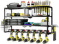 AZERPIAN Tool Organizer Heavy Duty Power Wall Mount for Drill and Cordless Tools Heavy Duty Rack for Garage Organization Workshop Pegboard (3 Layers 7 Slots)