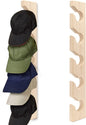 ZYP 2 PCS Hat Rack for Wall Wooden Baseball Caps Organizer Wall Mount Baseball Hat Holder Wall Vertical Hat Racks for Closet Door Bedroom Entryroom Laundry