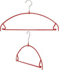 Mawa by Reston Lloyd Euro Ultra Light/Thin Series, Non-Slip Space Saving Clothes Hanger with Bar & Hook for Pants and Skirts, Style 42/PTU, Set of 2, Red