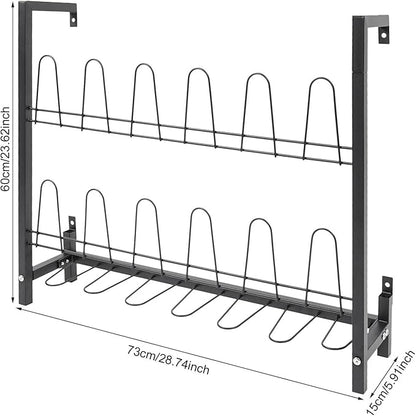 for 3 Tiers Wall Mounted Shoe Rack Metal Shoe Organizer Metal Hanging Shoe Rack