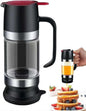 Honey Dispenser No Drip with Base, 12Oz Glass Honey Container with One-Press Mess-Free Pouring, Multi-Purpose Syrup Dispenser for Pancakes, Coffee, Tea, Salad & Simple Syrup