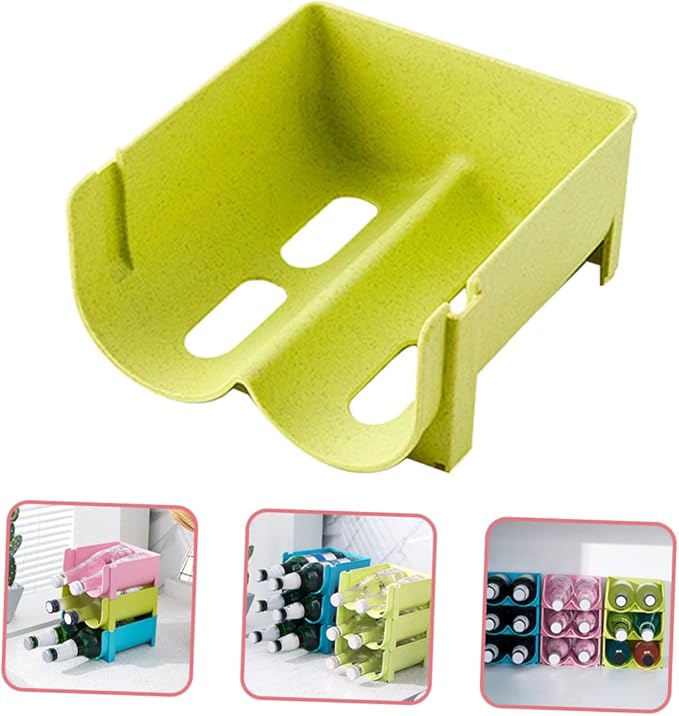 Luxshiny 3pcs Beverage Storage Rack Beer Rack Fridge Can Holder Kitchen Storage Organizer Easy to Use Bottle Holder