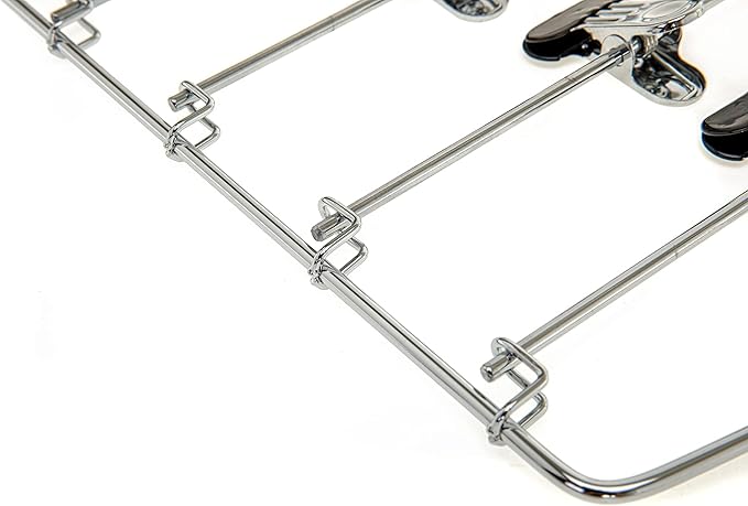 30 Pack Quality Multi Pants Hangers, Space-Saving Multi-Bar Metal Pants Hangers, Stable with Non-Slip Foam Padding, Swivel Hook for 5 Jeans Each, Suit Pants, Scarves, Towels, Trousers (Skirt, 30)