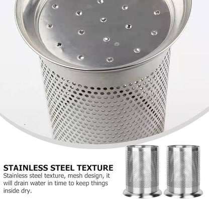Cabilock 2Pcs Stainless Steel Chopstick Cages with Mesh Design Kitchen Tableware Drying Racks Holders for Utensils Premium Kitchen Supplies