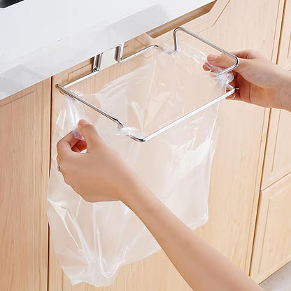 Iron Cabinet Door Trash Bag Holder Versatile Kitchen Trash Bag Holder Storage Rack for Efficient Waste Management Iron