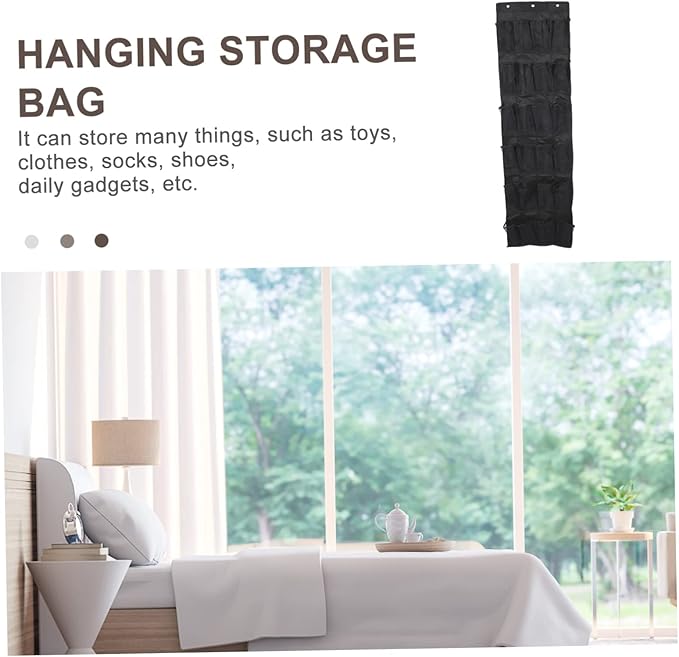 Garneck Door Hanging Shoe Organizer Bag Non-Woven Storage Pouch for Shoes Wall Mount Home Decor Accessory