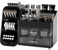 Makeup Organizer for Vanity with Brush Holder, Countertop Organizer with 2 Drawers,Spacious Cosmetic Display Case,Skincare Organizers and Cosmetic Storage for Dresser