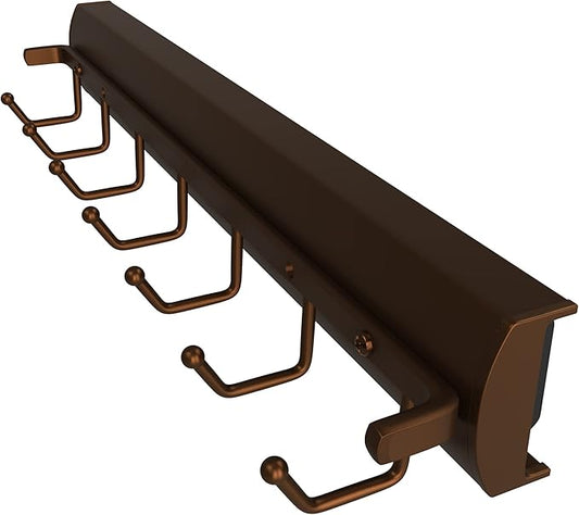 Rev-A-Shelf Sidelines CSWBRSL-14-BZ-1 14 Inch Premiere Swivel Belt and Tie Accessory Organization Rack Holder Hanger with 7 Hooks, Bronze