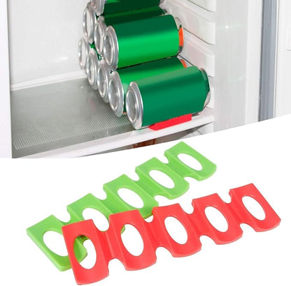 Cyrank Silicone Bottle Stacking Mat, 4Pcs Can Stacker Can Stacker for Refrigerator Silicone Can Stacker Fridge Organizer Holder Rack