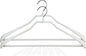 Mawa by Reston Lloyd BodyForm Series Non-Slip Space-Saving Clothes Hanger with Bar For Pants, 16 1/2", Style 42/LS, Set of 2, White