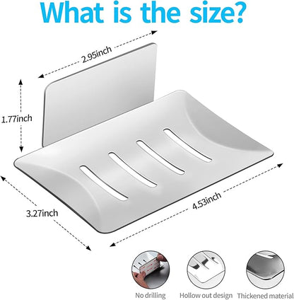 YUZP Soap Holder for Shower with Stainless Steel,Rustproof Soap Saver Sponge Holder for Bathroom,Tub,Kitchen Sink (Chrome)