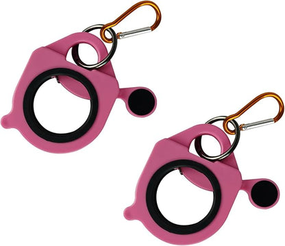 Zip Tie Holder Organizer Cable Tie Organizer Holder for Tool Belt Strong Efficient Solution for Electrician Zip Ties Holder Reusable Portable Safety (Pink, 2 Pack)