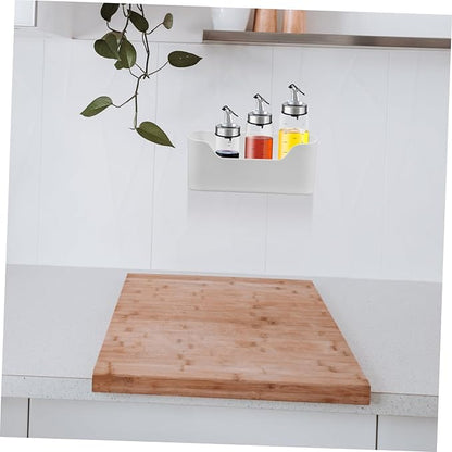 2pcs Wall-mounted Kitchen Shelves Sink Organizer Adhesive Cabinet Door Holder for Makeup Bathroom Wall Storage Box
