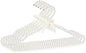 Adorila 5 Pack Pearl Clothes Hangers, Elegant Bowknot Bridesmaid Hangers for Wedding Dress, Heavy Duty Metal Core Bridal Prop (White)