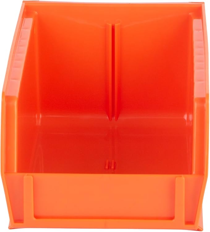 Hudson Exchange 7-1/2" x 4" x 3" (24 Pack) Plastic Stackable Storage Bin and Hanging Container, Orange
