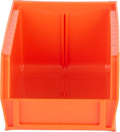 Hudson Exchange 7-1/2" x 4" x 3" (24 Pack) Plastic Stackable Storage Bin and Hanging Container, Orange