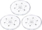 uxcell 3Pack Acrylic Lazy Susan Turntable, 5" Spinner Lazy Susan Turntable Organizer, Acrylic Ball Bearing Rotating Tray for Pantry Spice Rack Decorating, Clear