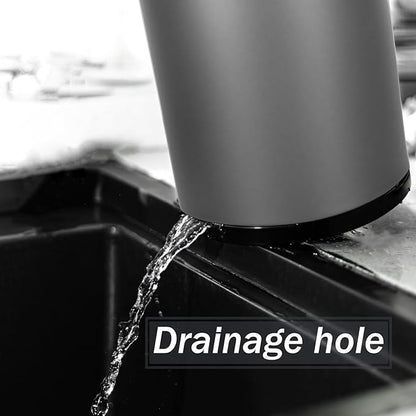Kitchen Utensil Holder for Countertop 360° Rotating Utensil Caddy Extra Large Utensil Crock Cooking Utensil Holder for Kitchen Counter (Dark Grey)