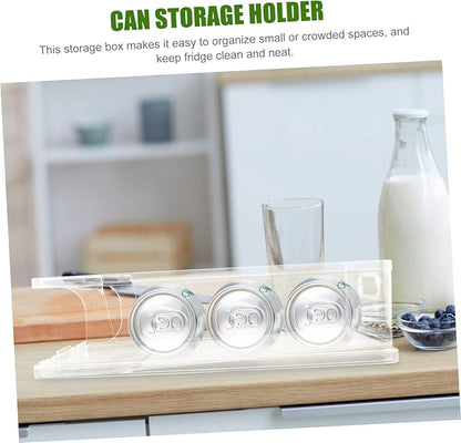 KICHOUSE Stackable Multi-function Can Organizer for Fridge Automatic Rolling Beverage Dispenser Bin for Easy Access Neat Storage Kitchen Pantry and Desktop Use