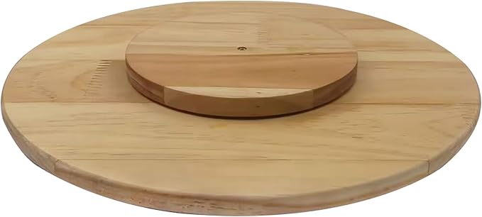 Make Market Pinewood Lazy Susan – Unfinished 12" Round Turntable with Smooth Rotating Base for DIY Decor & Entertaining, 8 Pack
