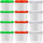 EONJOE 32oz Plastic Containers with Lids,Reusable Freezer Meal Prep Food Leftover Storage Jars Bowls Stackable,12-pack