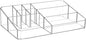 Acrylic Cosmetic Organizer, Transparent Plastic Makeup Holder, Compartmented, Shatter-Proof, Perfect Bathroom Vanity Storage Solution for Beauty Supply, Large