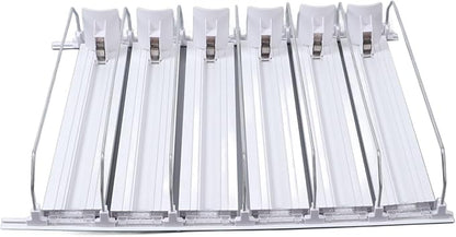 Refrigerator Automatic Pusher Glide, Soda Can Dispenser Easy to Install Width Adjustable White for Supermarkets (31cm)