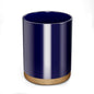 Ceramic Kitchen Utensil Holder for Countertop, Modern Crock with Non-Slip Cork Base, Counter Organizer for Cooking Tools , Blue