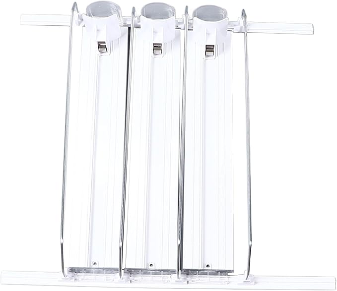 ABS Drink Organizer for Fridge,Automatic Pusher Glide Soda Can Organizer,12oz 16oz 20oz Soda Dispenser Soda Dispenser,Width Adjustable Pusher Glide,38cm (White)
