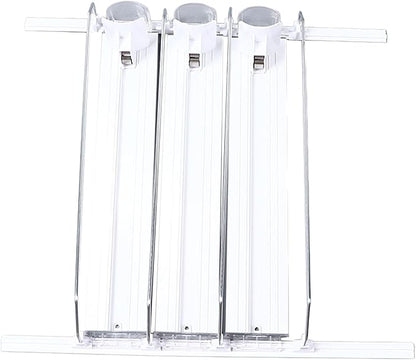 ABS Drink Organizer for Fridge,Automatic Pusher Glide Soda Can Organizer,12oz 16oz 20oz Soda Dispenser Soda Dispenser,Width Adjustable Pusher Glide,38cm (White)