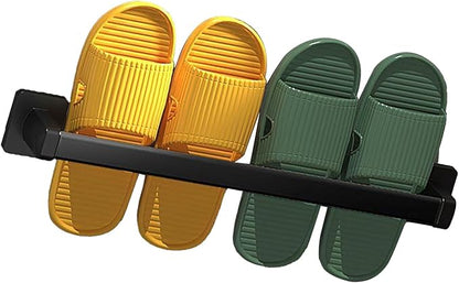 Wall Mounted Shoes Rack Stainless Steel Space Saving Shoe Organizer for Bathroom Living Room 19.7in Multi Purpose Hanging Stand