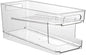 Double Layer Pop Soda Can Organizer Bins,Stackable Dispenser Storage Holder Rack,for Fridge, Freezer, Kitchen, Countertops, Cabinets - Clear Plastic Canned Food Pantry Storage Rack