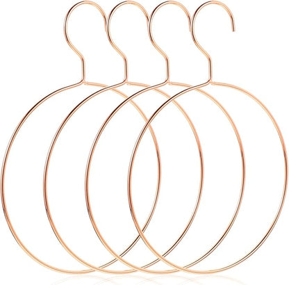PRETYZOOM Hanging Scarf Organizer Round Ring Hanger Scarf Rack Tie Hangers for Closet