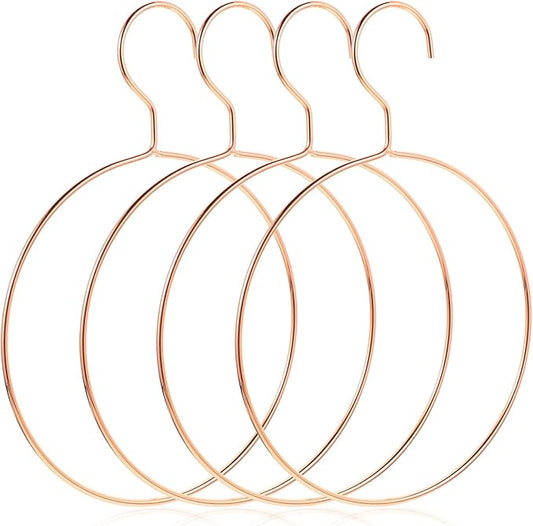 PRETYZOOM Hanging Scarf Organizer Round Ring Hanger Scarf Rack Tie Hangers for Closet