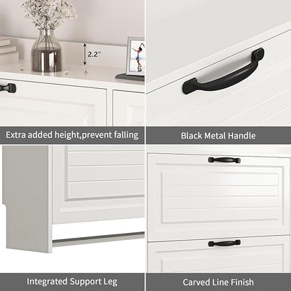 Shoe Cabinet for Entryway,Large Shoe Storage Cabinet with 3 Flip Drawers and Side Cabinet,Narrow Shoe Rack Organizer Cabinet for Closet,Hallway