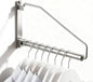 Folding Wall Mounted Clothes Hanger Rack Clothes Hook Solid Brass with Swing Arm Holder Clothing Hanging System Closet Storage Organizer Heavy Duty Drying Rack Wall Mount,Brushed Nickel