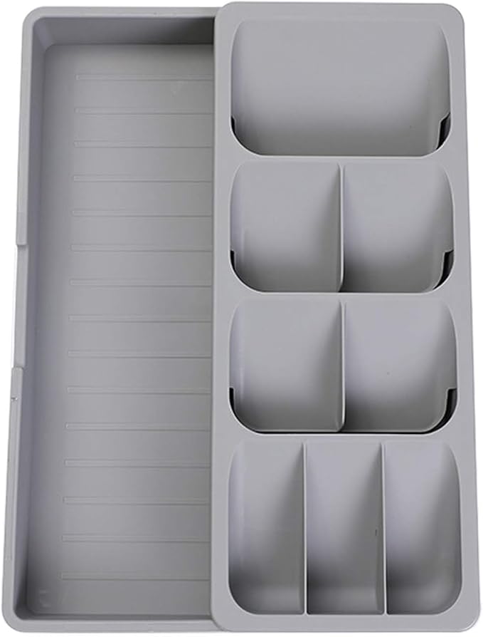 Silverware Organizer Storage Tray,Cutlery Expandable Organizer for Kitchen Drawer Holding Flatware Spoons Forks
