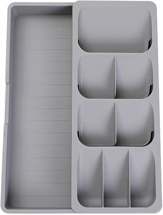 Silverware Organizer Storage Tray,Cutlery Expandable Organizer for Kitchen Drawer Holding Flatware Spoons Forks
