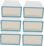 6pcs Stackable Transparent Shoe Storage Box Plastic Organizer for Women Space-saving Design for Closets and Dorm Rooms Sky-